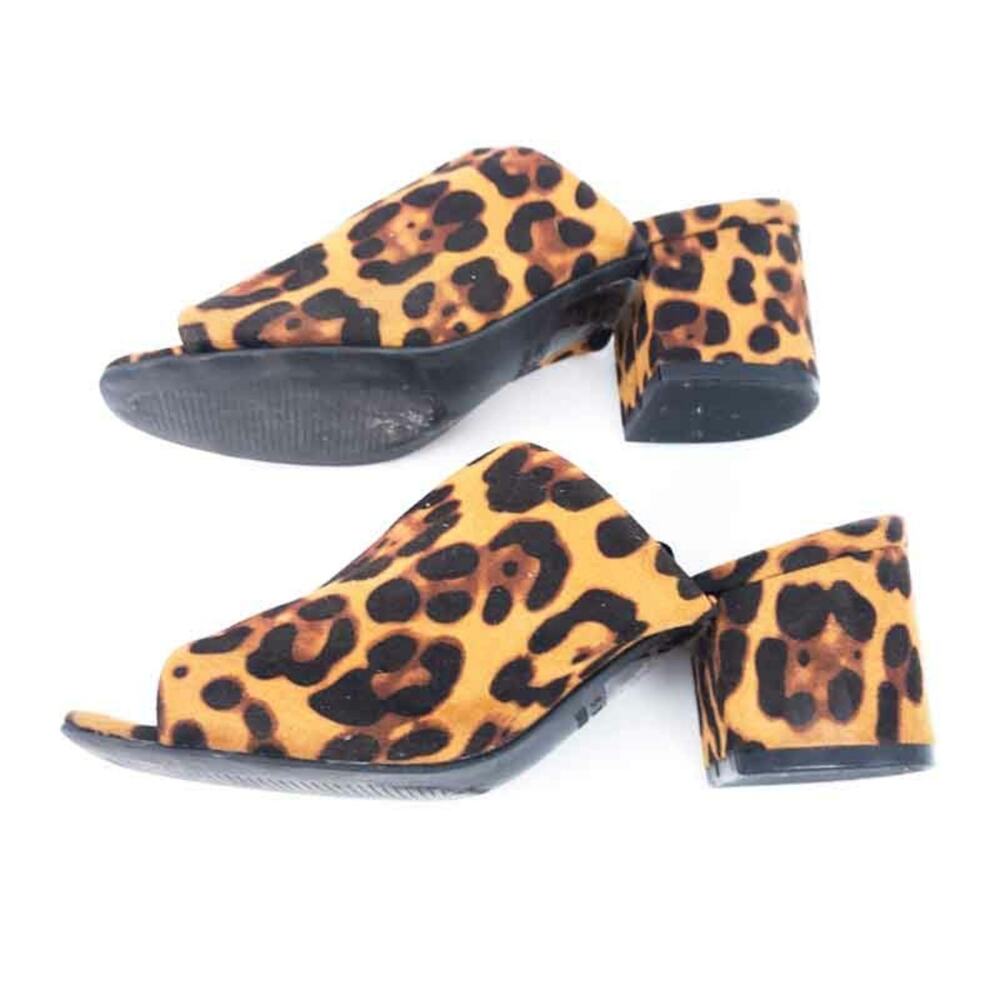 Primark Leopard Print Slide On Mules Chunky Heel … - image 4